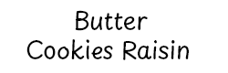 Tatawa products butter cookies raisin text